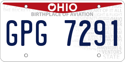 OH license plate GPG7291