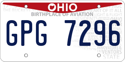 OH license plate GPG7296