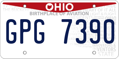 OH license plate GPG7390