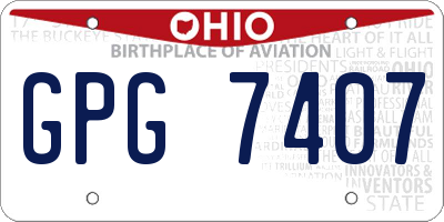 OH license plate GPG7407
