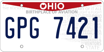 OH license plate GPG7421