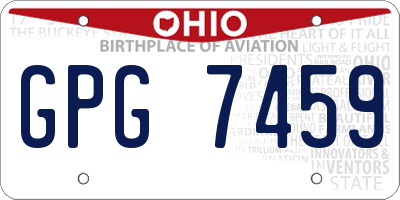 OH license plate GPG7459