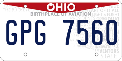 OH license plate GPG7560