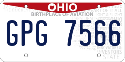 OH license plate GPG7566