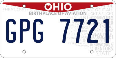 OH license plate GPG7721