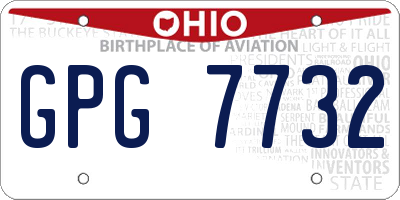 OH license plate GPG7732