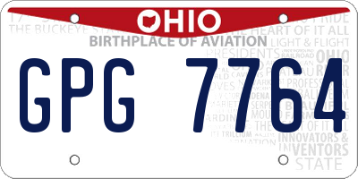 OH license plate GPG7764