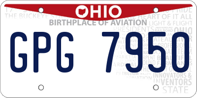 OH license plate GPG7950