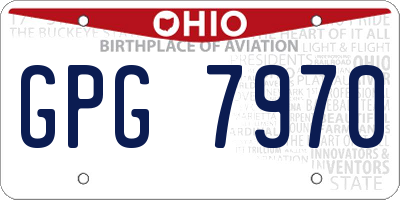 OH license plate GPG7970