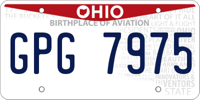 OH license plate GPG7975