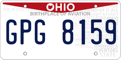 OH license plate GPG8159