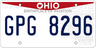 OH license plate GPG8296