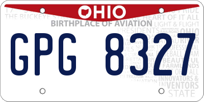 OH license plate GPG8327