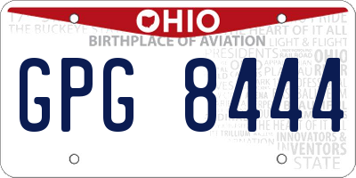 OH license plate GPG8444