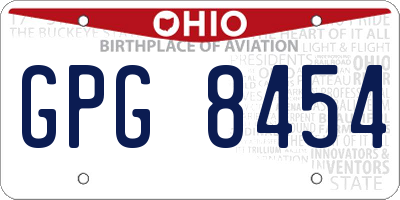 OH license plate GPG8454