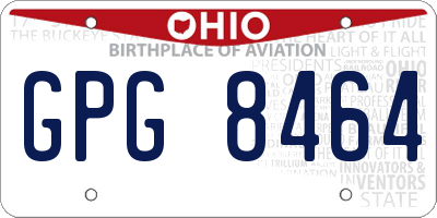 OH license plate GPG8464