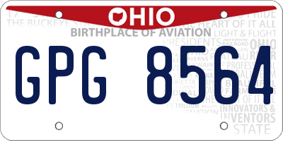 OH license plate GPG8564