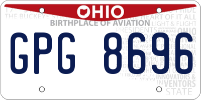OH license plate GPG8696