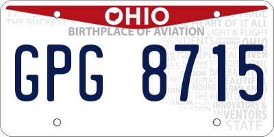 OH license plate GPG8715