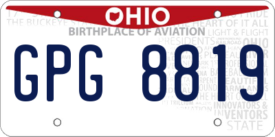 OH license plate GPG8819
