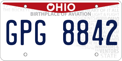 OH license plate GPG8842