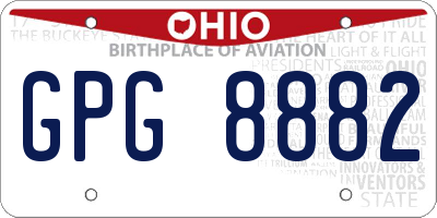 OH license plate GPG8882