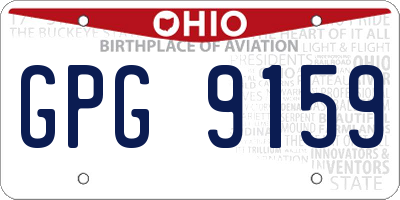 OH license plate GPG9159