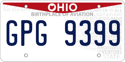OH license plate GPG9399