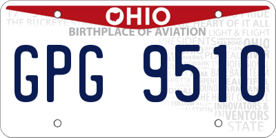 OH license plate GPG9510