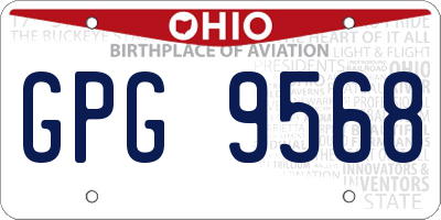 OH license plate GPG9568