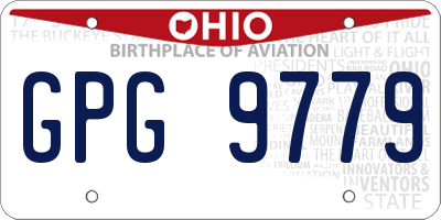 OH license plate GPG9779