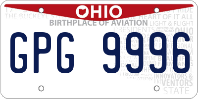 OH license plate GPG9996