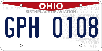 OH license plate GPH0108