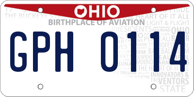 OH license plate GPH0114