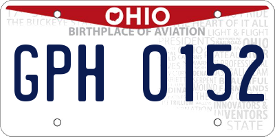 OH license plate GPH0152