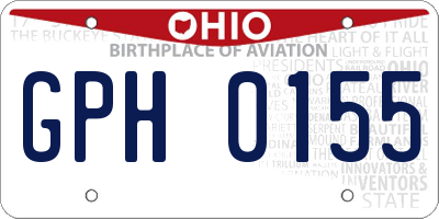 OH license plate GPH0155