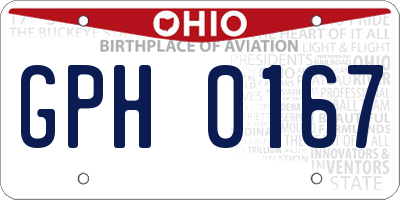 OH license plate GPH0167
