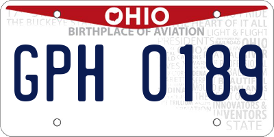 OH license plate GPH0189