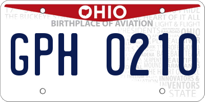 OH license plate GPH0210