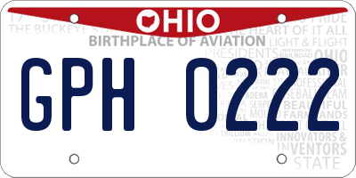 OH license plate GPH0222