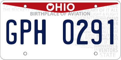 OH license plate GPH0291
