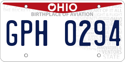 OH license plate GPH0294
