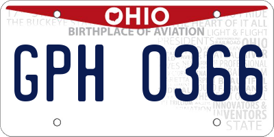 OH license plate GPH0366