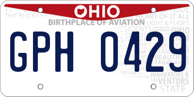 OH license plate GPH0429