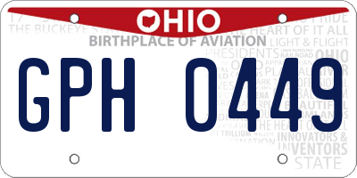 OH license plate GPH0449