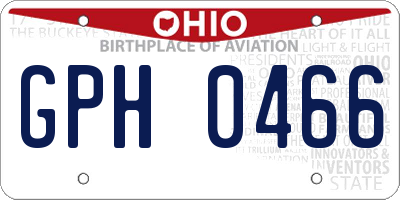 OH license plate GPH0466