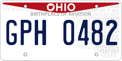 OH license plate GPH0482