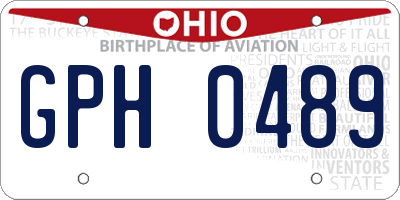 OH license plate GPH0489