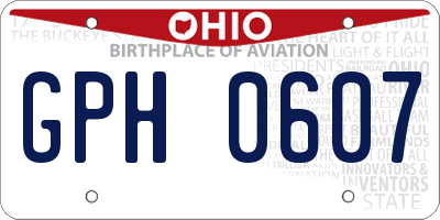 OH license plate GPH0607