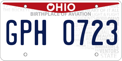 OH license plate GPH0723
